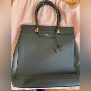 Radley London Black Tote Bag with Rose Gold hardware- rare!